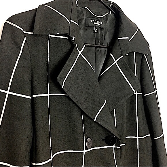 Talbots Window Pane Career Ponte Blazer - Picture 2 of 8